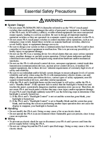 First Page Image of Installation Guide PS3651A-T41-24V.pdf